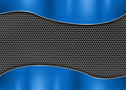 蓝色金属抽象不规则背景几何机械