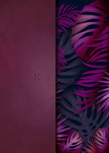 高级纹理背景图片_叶子组合紫色植物高级纹理质感背景