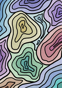 多彩色地理等高线渐变背景