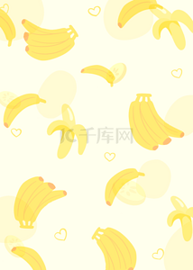 可爱水彩香蕉水果背景