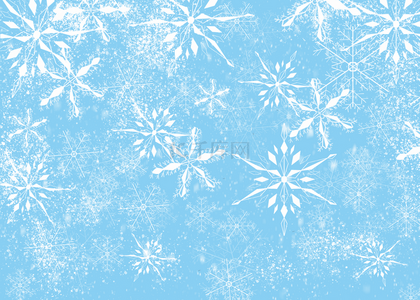 蓝色下雪冬季背景