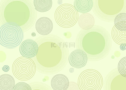 绿色多彩圆圈装饰背景