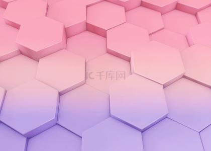 蜂窝ins风格3d立体几何渐变背景