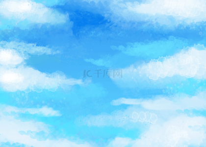 蓝色晴空云朵云背景