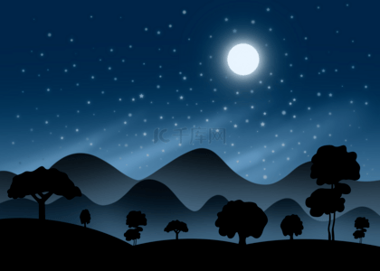 夜晚森林背景背景图片-夜晚森林背景背景素材图片-千库网