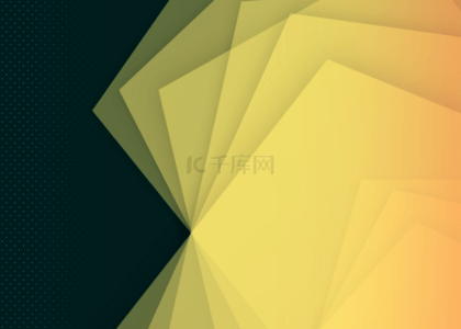 黄色绿色渐变抽象几何背景