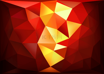 红色叶子装饰边条背景图片_低边三角形红色立体背景