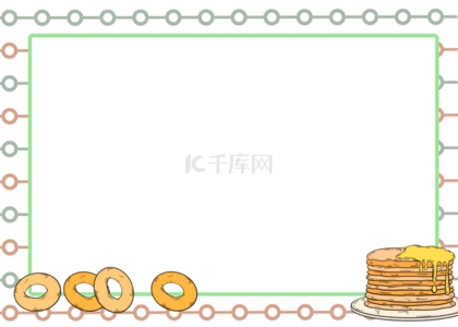 卡通食物边框背景图片_松饼卡通食物背景