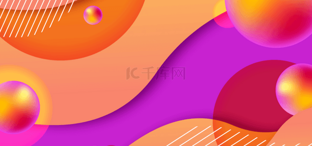 橙紫色拼接抽象渐变背景