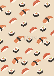 可爱日本寿司背景