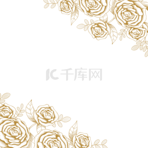花卉线条背景图片_简单米色花卉线条时尚背景