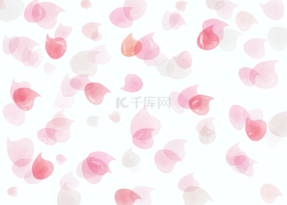 粉色花瓣水彩壁纸