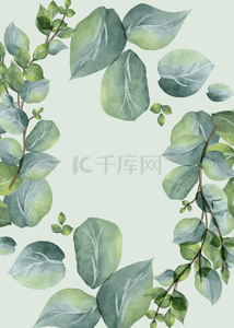 简约绿色叶子植物壁纸