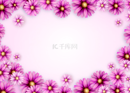 质感花卉背景图片_粉色质感花卉母亲节背景