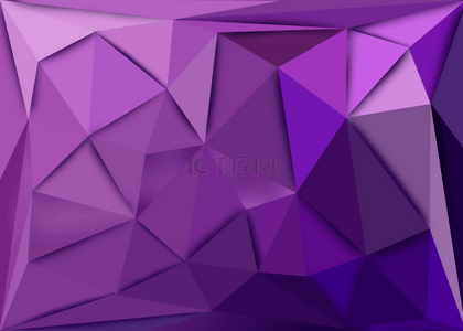紫色水晶背景图片_低边三角形紫色立体渐变背景
