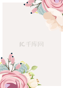 漂亮的水彩花背景图片_美丽浪漫粉红色水彩花壁纸
