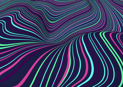 立体抽象背景图片_青紫色3d立体抽象波浪线条背景