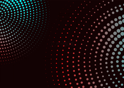 抽象半色调黑色底波点组成的圈