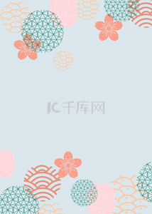 圆形传统花纹背景图片_日本花纹抽象背景