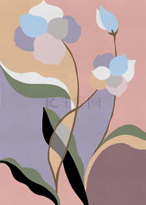 花朵拼接背景图片_创意植物色块拼接背景