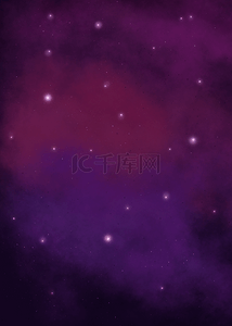 宇宙背景图片_紫色系的星空和星云背景