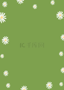 绿色质感花朵边框背景