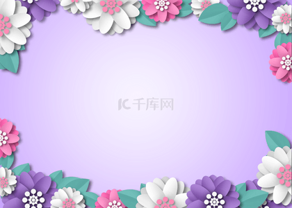 图像背景背景图片_花朵组成的母亲节花卉边框