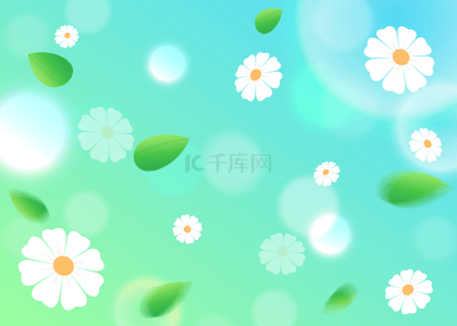 春天飘散花瓣背景