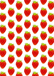 红色背景平铺背景图片_红色健康草莓水果平铺背景