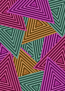 圆三角形背景图片_三角形抽象几何彩色现代背景