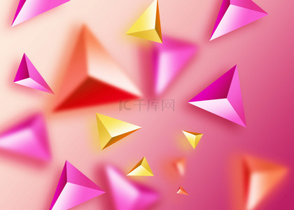 彩色3d三角形抽象背景