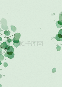 绿色落叶背景图片_绿色简约树叶壁纸