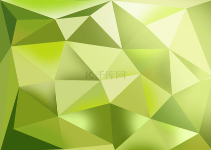 低边背景背景图片_低边三角形黄绿色立体背景