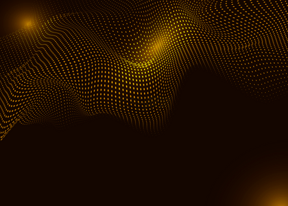 黄色的山坡背景图片_科技黄色山脉粒子背景