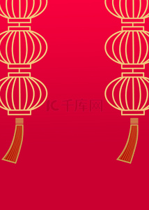 中国风格红色元宵节灯笼背景