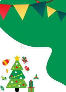 绿色简单圣诞节背景