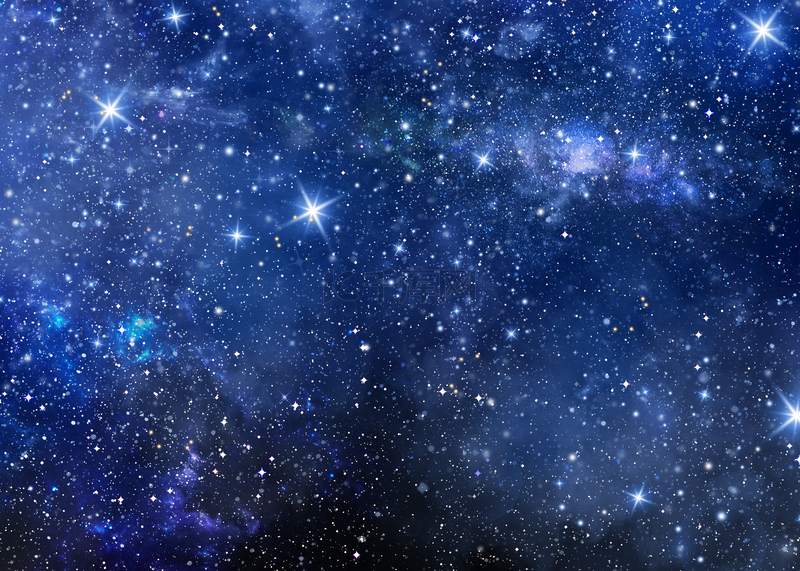 蓝色夜晚星空背景图片_蓝色夜晚星空背景素材图片_千库网