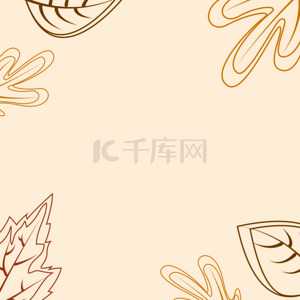 植物纹理线条背景图片_杏色创意线条纹理植物背景