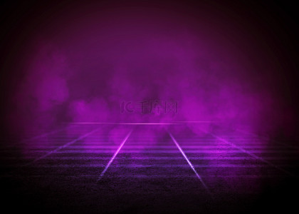 紫色网格背景背景图片_紫色网格地平线抽象科技感光效背景