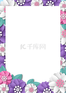 美丽边框背景图片_母亲节花卉花朵边框