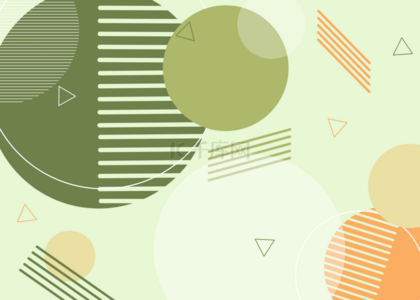绿色线条夏季孟菲斯几何抽象背景