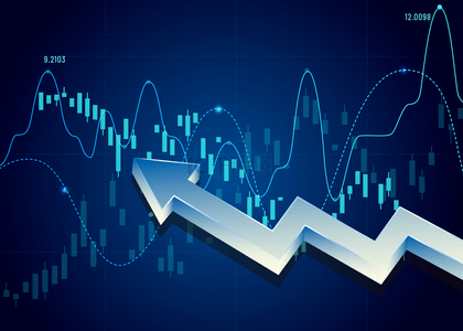 商务曲线股市k线背景