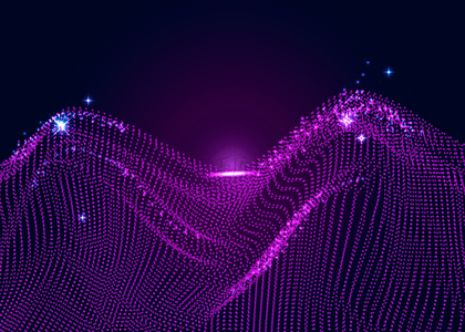 科技粒子紫色光效背景