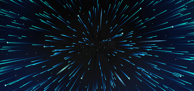 炫酷动态光效背景图片_蓝青色光点散射放射光效背景