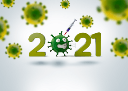 2021年壁纸背景图片_绿色病毒2021新冠疫情