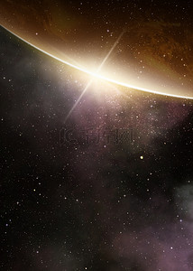 太阳梦幻背景图片_紫色星系日出太阳银河宇宙背景