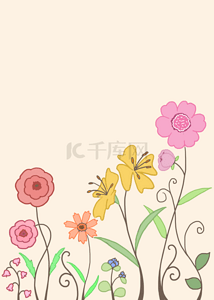 抽象花卉背景背景图片_夏季抽象花卉背景