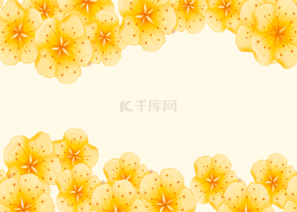 花卉黄色简单背景