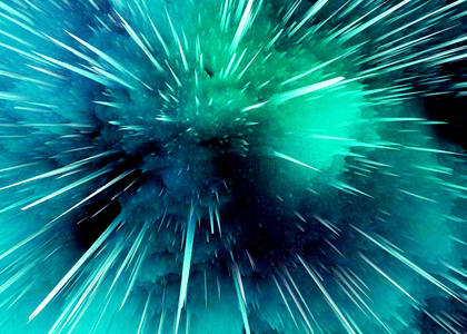 青绿色抽象爆炸喷墨背景
