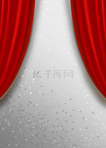 白色背景红色帘子舞台背景
